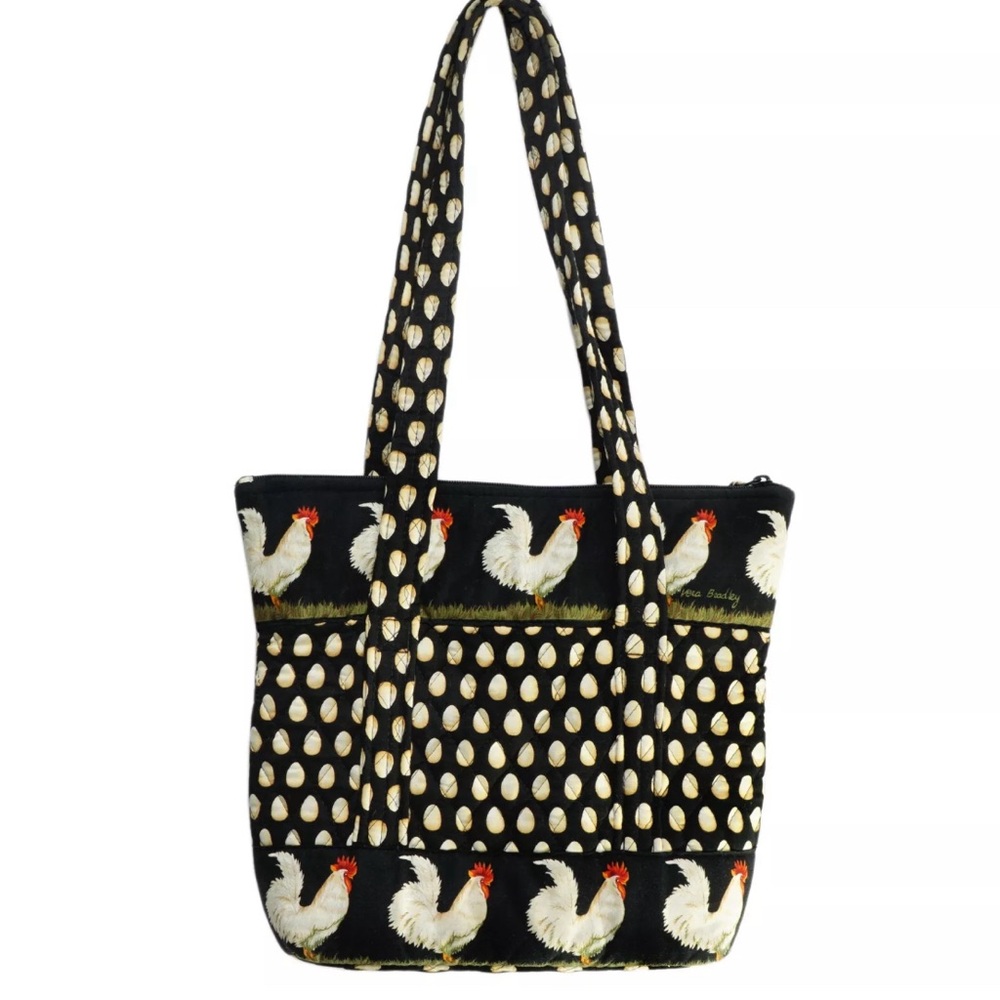 Vera Bradley Chanticleer Tote Retired Chicken with Eggs Pattern Shoulder Bag